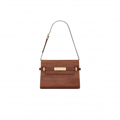 YSL MANHATTAN SMALL IN CROCODILE 675626AAAOH2591 (24*18*6cm)